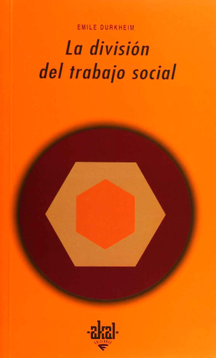 [9788476002292] LA DIVISIÓN DEL TRABAJO SOCIAL