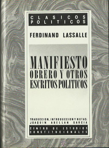 [9788425908323] MANIFIESTO OBRERO Y OTROS ESCRITOS POLÍTICOS