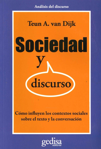 [9788497842808] SOCIEDAD Y DISCURSO
