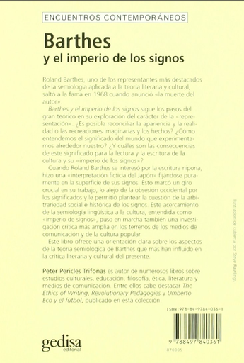 [9788497840361] BARTHES Y EL IMPERIO DE LOS SIGNOS