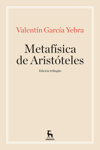 [9788424938390] METAFÍSICA DE ARISTÓTELES