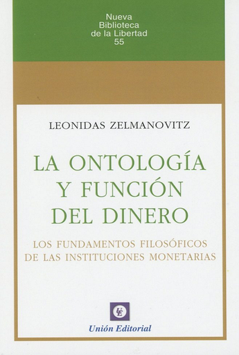 [9788472097438] LA ONOTLOGÍA Y LA FUNCIÓN DEL DINERO