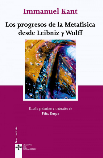 [9788430951727] LOS PROGRESOS DE LA METAFÍSICA DESDE LEIBNIZ Y WOLFF