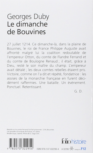 [9782070322954] LE DIMANCHE DE BOUVINES