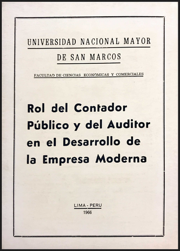 [0000000110095] ROL DEL CONTADOR PÚBLICO Y DEL AUDITOR EN EL DESARROLLO DE LA EMPRESA MODERNA