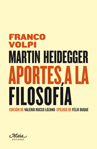 [9788492724161] MARTIN HEIDEGGER: APORTES A LA FILOSOFÍA