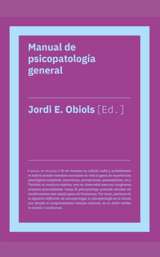 [9788418236297] MANUAL DE PSICOPATOLOGÍA GENERAL