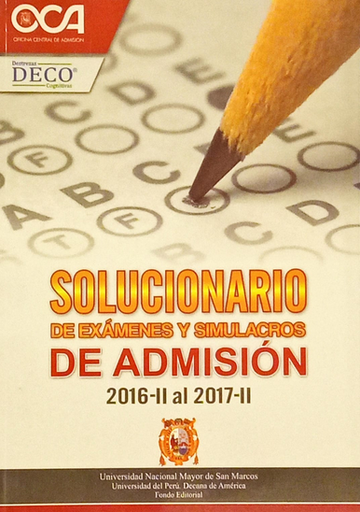 [9789972466229] SOLUCIONARIO DE EXÁMENES Y SIMULACROS DE ADMISIÓN 2016-II al 2017-II
