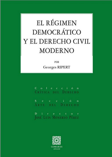 [9788413692982] EL RÉGIMEN DEMOCRÁTICO Y DERECHO CIVIL MODERNO
