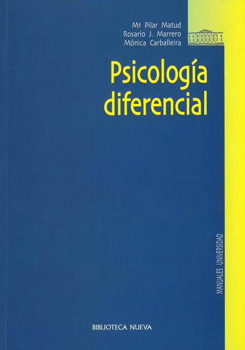 [9788497422727] PSICOLOGÍA DIFERENCIAL
