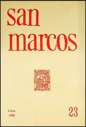 [0000000111111] REVISTA SAN MARCOS NUEVA ÉPOCA 1992 N°23