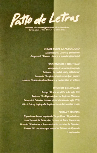 [0000000111145] PATIO DE LETRAS AÑO I VOL. I JULIO 2003