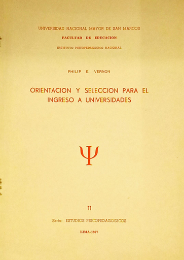 [0000000111290] ORIENTACIÓN Y SELECCIÓN PARA EL INGRESO A UNIVERSIDADES