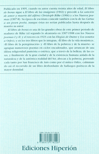 [9788475178226] EL LIBRO DE HORAS (Das Stunden-Buch)