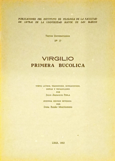 [0000000110829] VIRGILIO: PRIMERA BUCÓLICA