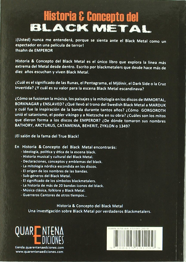[9788415191209] HISTORIA & CONCEPTO DEL BLACK METAL