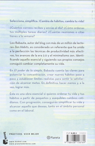 [9788408158769] EL PODER DE LO SIMPLE