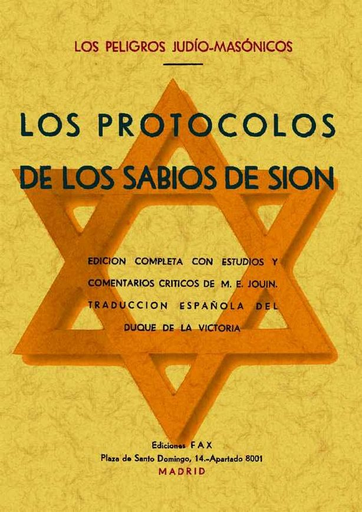[9788497614450] LOS PROTOCOLOS DE LOS SABIOS DE SION