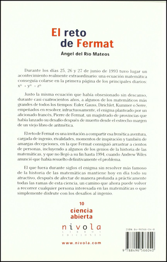 [9788496566040] EL RETO DE FERMAT