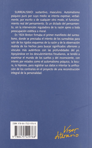 [9788475229768] MANIFIESTOS DEL SURREALISMO