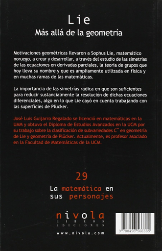 [9788496566385] LIE: MÁS ALLÁ DE LA GEOMETRÍA