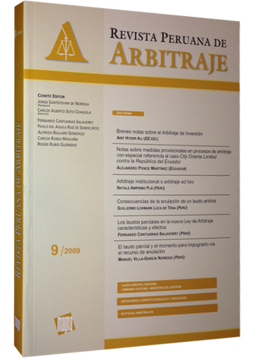 [002184] REVISTA PERUANA DE ARBITRAJE, 9