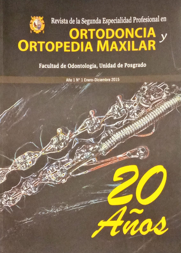 [0000000111131] REVISTA DE LA SEGUNDA ESPECIALIDAD PROFESIONAL EN ORTODONCIA Y ORTOPEDIA MAXILAR