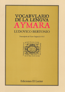 [9972970614] VOCABULARIO DE LA LENGUA AYMARA