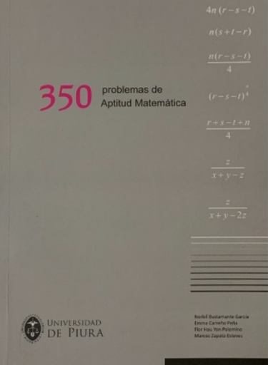 [9789972932953] 350 PROBLEMAS DE APTITUD MATEMÁTICA