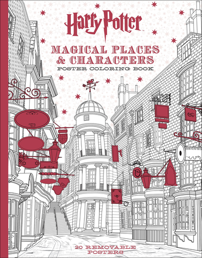 [9781338132922] HARRY POTTER MAGICAL PLACES & CHARACTERS POSTER COLORING BOOK