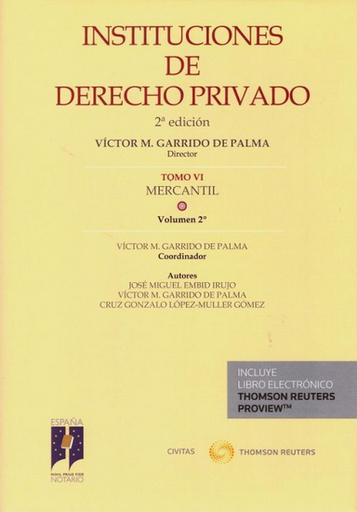 [9788491358251] INSTITUCIONES DE DERECHO PRIVADO (Tomo VI: Mercantil, vol. 2)