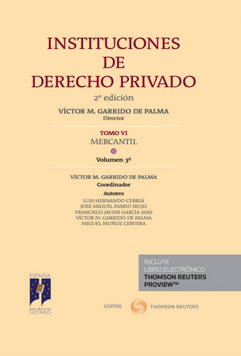 [9788491358282] INSTITUCIONES DE DERECHO PRIVADO (Tomo VI: Mercantil, vol. 3)