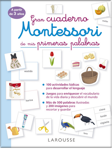 [9788419250049] GRAN CUADERNO MONTESSORI DE MIS PRIMERAS PALABRAS