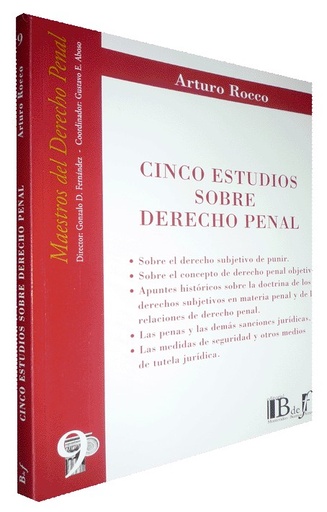[9789974578265] CINCO ESTUDIOS SOBRE DERECHO PENAL