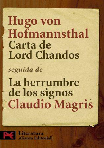 [9788420662183] CARTA DE LORD CHANDOS / LA HERRUMBRE DE LOS SIGNOS
