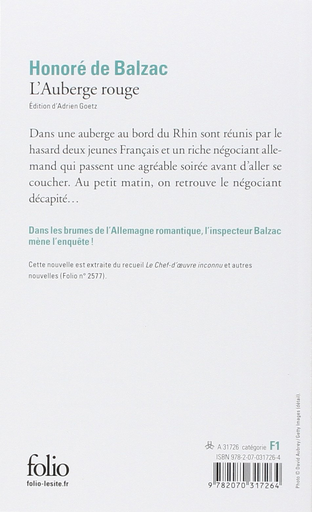 [9782070317264] L'AUBERGE ROUGE