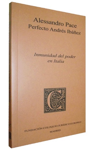[9788461501595] INMUNIDAD DEL PODER EN ITALIA
