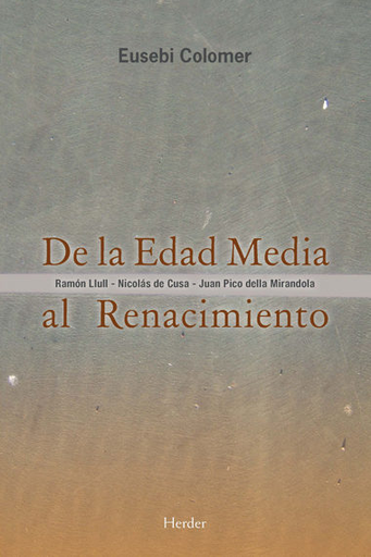 [9788425428524] DE LA EDAD MEDIA AL RENACIMIENTO
