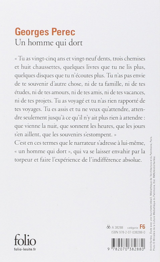 [9782070382880] UN HOMME QUI DORT