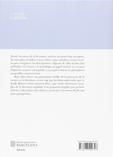 [9788447540747] LA CIENCIA EN LA LITERATURA