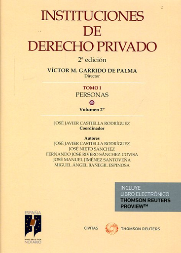 [9788447053438] INSTITUCIONES DE DERECHO PRIVADO (Tomo I: Personas, Vol. 2)